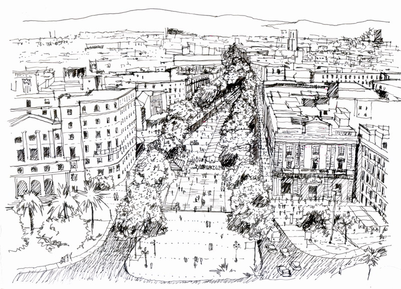 La Ramblas Sketch