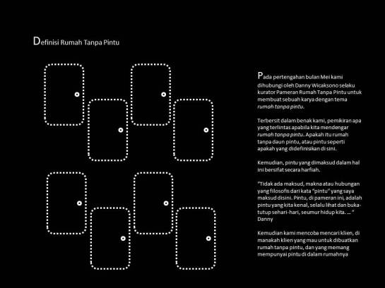 pameran Rumah Tanpa pintu -initial definition