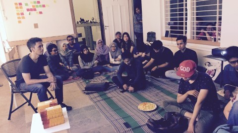 Defry Ardianta as moderator of the discussion