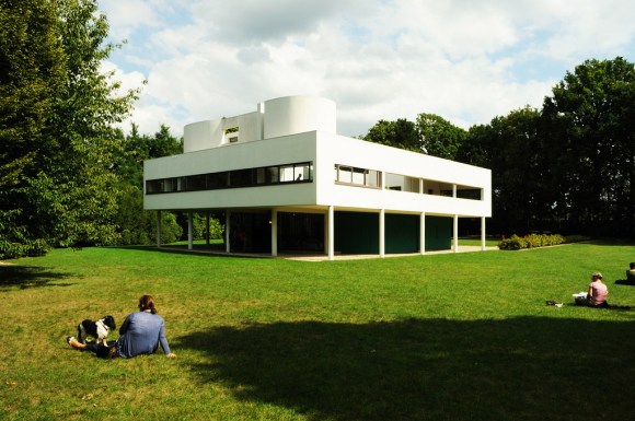 in Poissy, a small commune outside of Paris, is one of the most significant contributions to modern architecture in the 20th century, Villa Savoye by Le Corbusier. Completed in 1929, Villa Savoye is a modern take on a French country house that celebrates and reacts to the new machine age. 